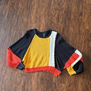 Moon & Madison Color Block Textured Sweater